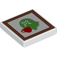 Tile 2 x 2 with Painting, Green Ghost, Red Mug print (3068bpr9304)