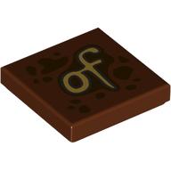 Tile 2 x 2 with Tan 'of' print (3068bpr9313)