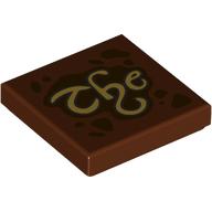 Tile 2 x 2 with Tan 'The' print (3068bpr9314)