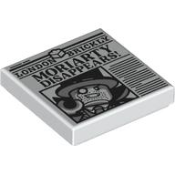 Tile 2 x 2 with Newspaper, 'Moriarty Disappears' print (3068bpr9321)