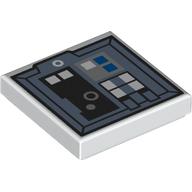 Tile 2 x 2 with Sand Blue Control Panel, White/Black/Blue Buttons print (3068bpr9322)