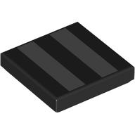 Tile 2 x 2 with Silver Stripes print (3068bpr9324)
