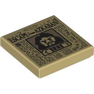 Tile 2 x 2 with Newspaper, 'ESCAPE from AZKABAN', Sirius Black print (3068bpr9327)