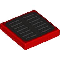 Tile 2 x 2 with Black Grill, Light Bluish Grey Slots print (3068bpr9331)