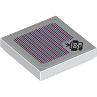 Tile 2 x 2 with Lakitu with Headset and Barcode Print (Sticker) (3068bpr9336)