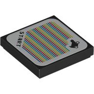 Tile 2 x 2 with 'START', Biddybuggy and Barcode Print (Sticker) (3068bpr9341)