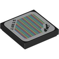 Tile 2 x 2 with 'START', B Dasher and Barcode Print (Sticker) (3068bpr9344)