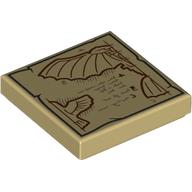 Tile 2 x 2 with Da Vinci Flying Machine Sketch print (3068bpr9352)