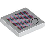 Tile 2 x 2 with Cloud and Barcode Print (Sticker) (3068bpr9361)