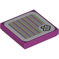 Tile 2 x 2 with Basket and Barcode Print (Sticker) (3068bpr9400)