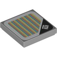 Tile 2 x 2 with Treasure Chest and Barcode Print (Sticker) (3068bpr9412)