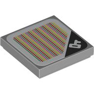 Tile 2 x 2 with White Key on Black Triangle and Barcode Print (Sticker) (3068bpr9413)