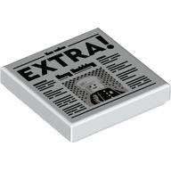 Tile 2 x 2 with Newspaper, 'EXTRA!' print (3068bpr9428)