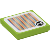 Tile 2 x 2 with Yoshi Egg and Barcode Print (Sticker) (3068bpr9472)