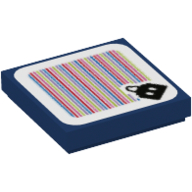 Tile 2 x 2 with Bob-omb and Barcode Print (Sticker) (3068bpr9682)