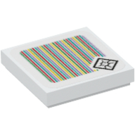 Tile 2 x 2 with Shy Boo and Barcode Print (Sticker) (3068bpr9723)