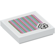 Tile 2 x 2 with Boo and Barcode Print (Sticker) (3068bpr9960)