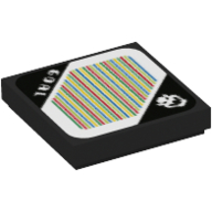 Tile 2 x 2 with 'GOAL', Bowser, and Barcode Print (Sticker) (3068bpr9975)
