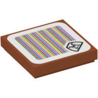 Tile 2 x 2 with Goomba and Barcode Print (Sticker) (3068bpr9978)
