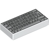 Tile 1 x 2 with Computer Keyboard Standard Print (3069bpr0030)