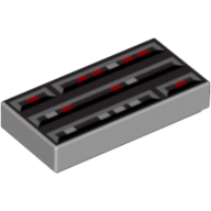 Tile 1 x 2 with Stylised Computer Console Print (3069bpr0086)