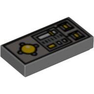 Tile 1 x 2 with Joystick and Vehicle Control Panel Print (3069bpr0090)