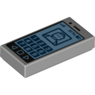 Tile 1 x 2 with Cell Phone with '81%' and Minifig on Screen Print (3069bpr0137)