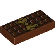 Tile 1 x 2 with Chocolate Bar Print (3069bpr0168)