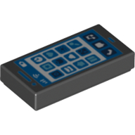 Tile 1 x 2 with Smart Phone, Icons print (3069bpr0189)