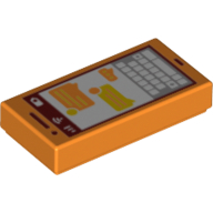 Tile 1 x 2 with Smart Phone, Texting print (3069bpr0204)