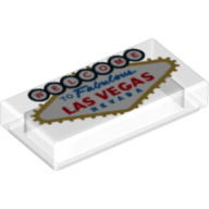Tile 1 x 2 with 'Welcome to Fabulous Las Vegas Nevada' Print (3069bpr0218)