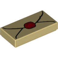 Tile 1 x 2 with Letter, Red Seal print (3069bpr0271)