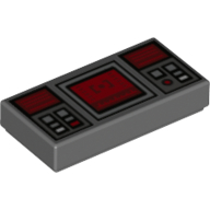 Tile 1 x 2 with Controls print (3069bpr0276)