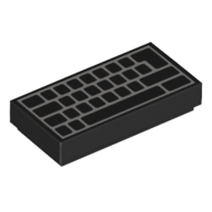 Tile 1 x 2 with Computer Keyboard with No Letters Print (3069bpr0300)