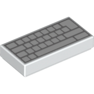 Tile 1 x 2 with Computer Keyboard with No Letters Print (3069bpr0300)