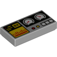 Tile 1 x 2 with Gauges, '82', and Buttons print (3069bpr0301)