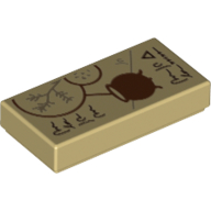 Tile 1 x 2 with Cauldron print (3069bpr0313)