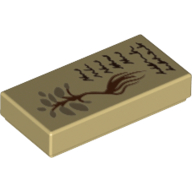 Tile 1 x 2 with Plant, Recipe print (3069bpr0314)