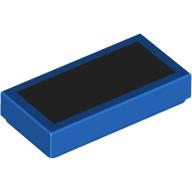 Tile 1 x 2 with Black Surface print (3069bpr0382)