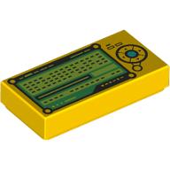 Tile 1 x 2 with Control Panel, Buttons, Green Screen print (3069bpr0387)