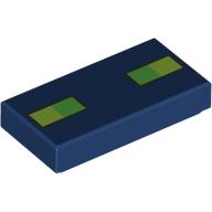 Tile 1 x 2 with Pixelated Lime/Bright Green Eyes print (3069bpr0397)