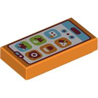 Tile 1 x 2 with Smart Phone, Icons print (3069bpr0409)