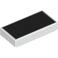 Tile 1 x 2 with Black Full Surface print (3069bpr0452)
