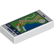 Tile 1 x 2 with Smart Phone, Navigation Screen print (3069bpr9911)