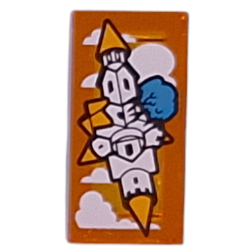 Tile 1 x 2 with Castle Nocturnia print (3069bpr9959)