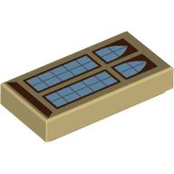 Tile 1 x 2 with High Arched Windows print (3069bpr9968)
