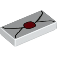 Tile 1 x 2 with Letter, Wax Seal print (3069bpr9989)