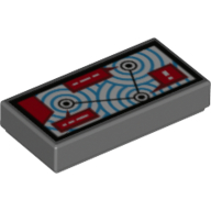 Tile 1 x 2 with Red Squares, Arrows print (3069bpr9996)