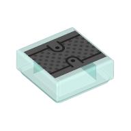 Tile 1 x 1 with Silver Paneling print (3070bpr0008)