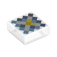 Tile 1 x 1 with Pixelated Nether Star print (3070bpr0050)